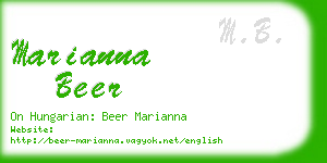 marianna beer business card